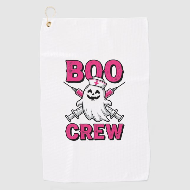 Serviette De Golf Équipe Bouh Infirmière Fantôme Halloween Conceptio (Devant)