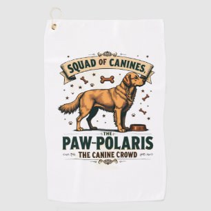 Serviette De Golf Équipe de Canidés Graphique Vintage de Chien avec 