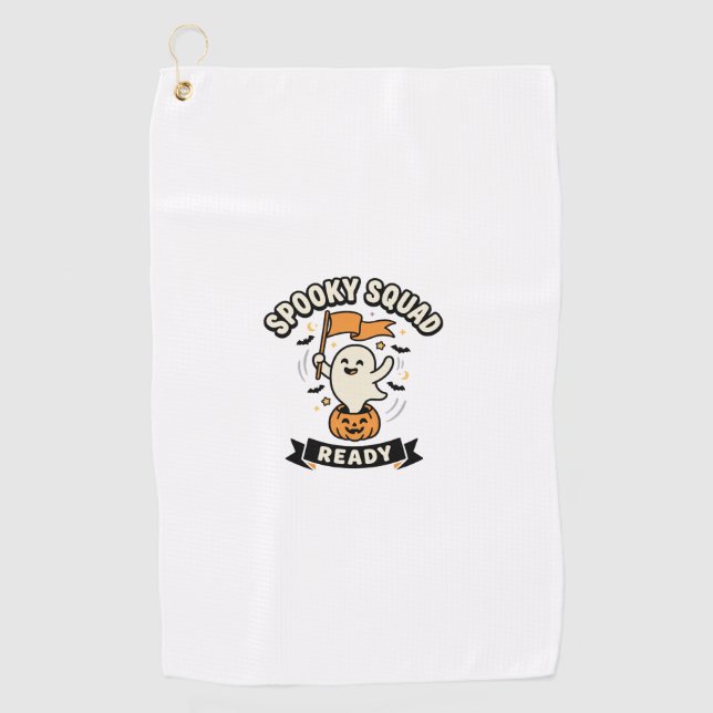 Serviette De Golf Équipe de fantômes d'Halloween (Devant)