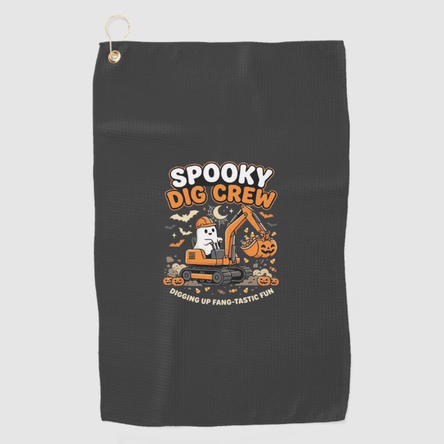 Serviette De Golf Équipe de fouilles hantées d'Halloween (Devant)
