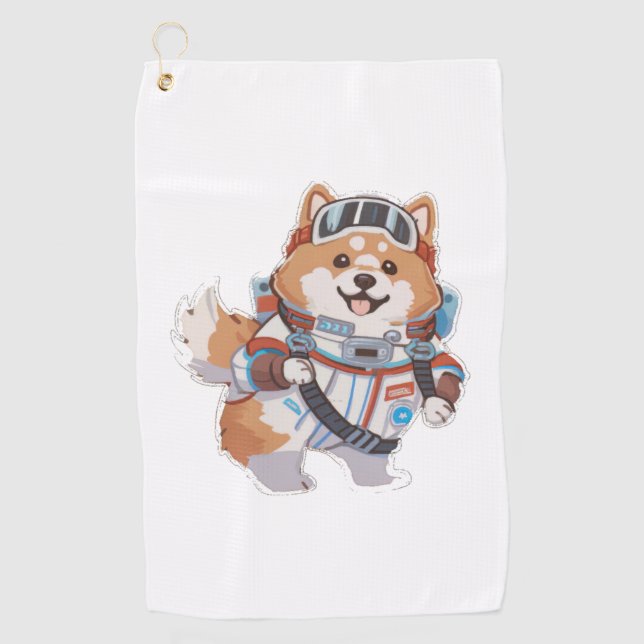 Serviette De Golf Espagnol Eau et vin Drôle chien 1 (Devant)