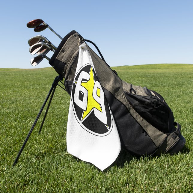 Serviette De Golf Étoile jaune 69 (Vert)