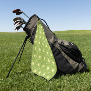 Serviette De Golf Étoile jaune décorative et motif diamanté