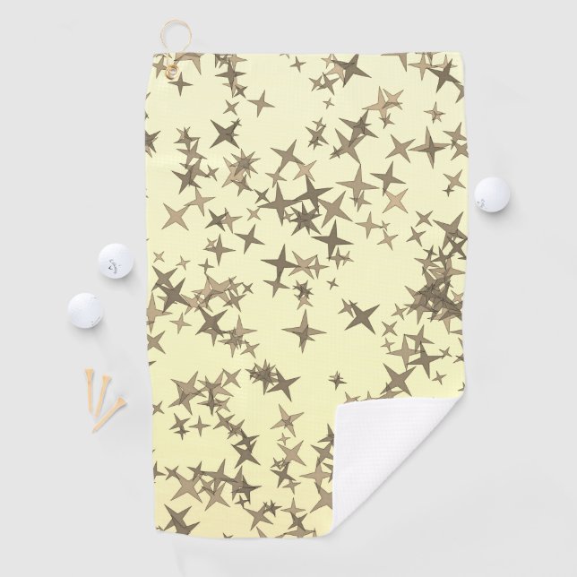 Serviette De Golf Étoiles dorées (En situation)