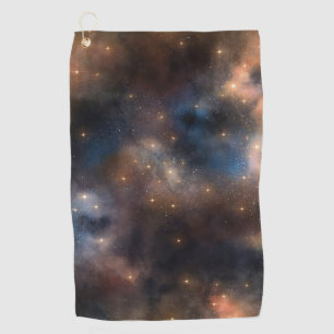 Serviette De Golf Étoiles Étoilées Espace Galaxie Bleu Noir Motif