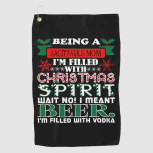 Serviette De Golf Être Sagittarius Maman Noël Spirit Bière
