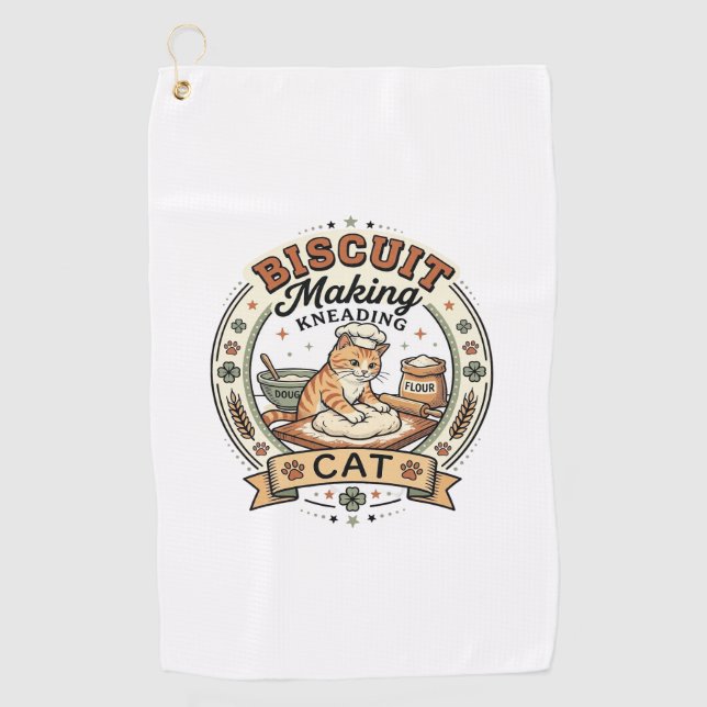 Serviette De Golf Fabrication de biscuits Pétrissage Chat Fabricatio (Devant)
