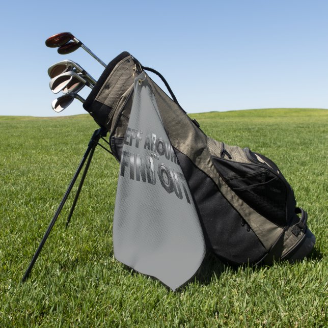 Serviette De Golf Faire le malin et découvrez – Gunmetal. (Vert)
