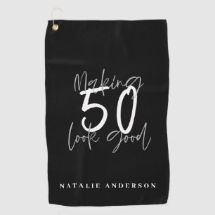 Serviette De Golf Faire passer 50 ans pour une bonne fête d'annivers