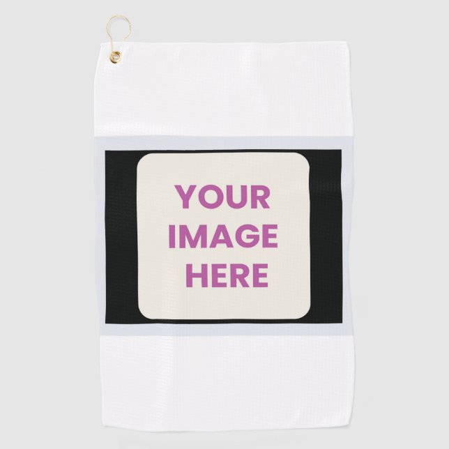 Serviette De Golf Faites glisser et déposez le logo personnalisé ici (Devant)