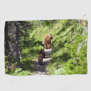 Serviette De Golf Famille d'ours brun