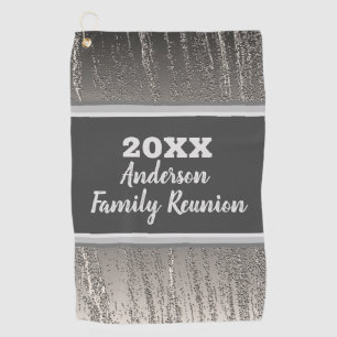 Serviette De Golf Famille Réunion Golf Sortie Argent Stripes