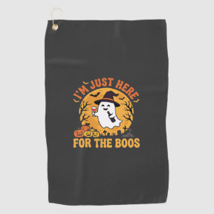 Serviette De Golf Fantôme drôle d'Halloween Je suis juste là pour le