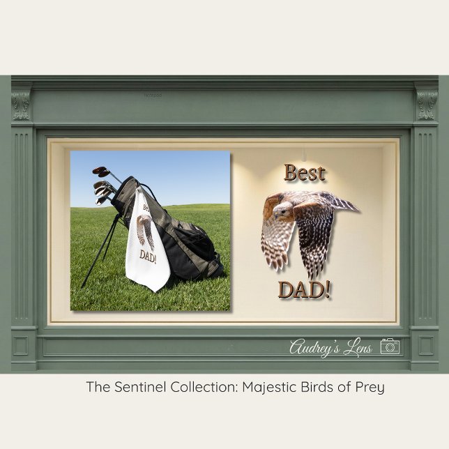 Serviette De Golf Father's Day "Best Dad" Hawk  (Créateur téléchargé)