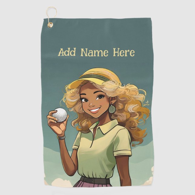 Serviette de golf féminine personnalisée (Devant)