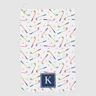 Serviette De Golf Femme Motif Monogramme personnalisée