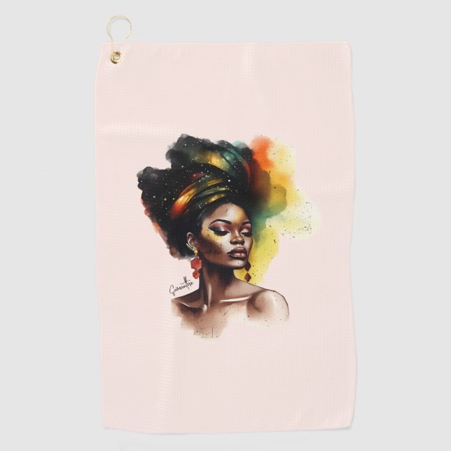 Serviette De Golf Femmes afro-américaines autonomes (2) (Devant)