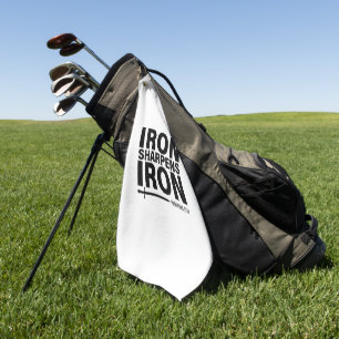 Serviette De Golf Fer aiguise le fer Blanc