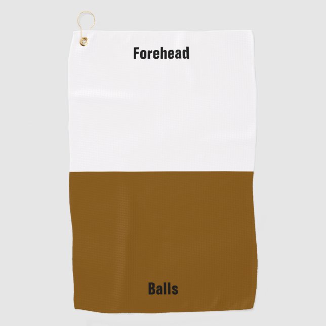 Serviette De Golf Fête de Célibataires Golf Balle sur le Front Blagu (Devant)