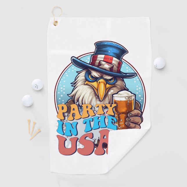 Serviette De Golf Fête de la PARTIE SPORT aux USA (En situation)