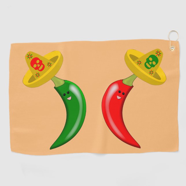 Serviette De Golf Fête des Mexicains Morts (Horizontal)