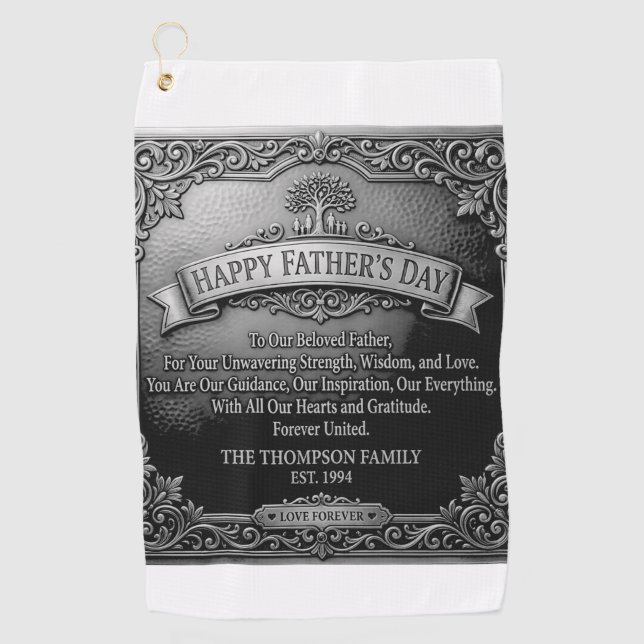 Serviette De Golf Fête des Pères (Devant)