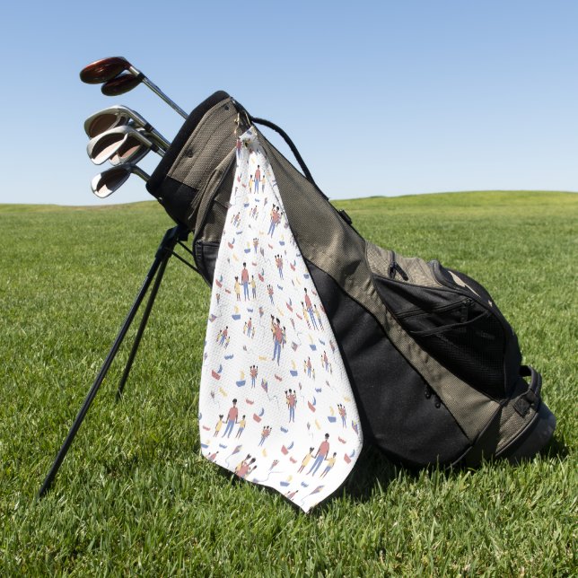 Serviette de golf fête des pères (Vert)