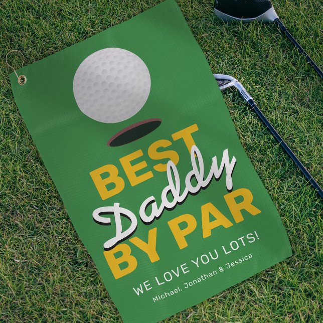 Serviette De Golf Fête des pères Best Daddy Par Par (Créateur téléchargé)
