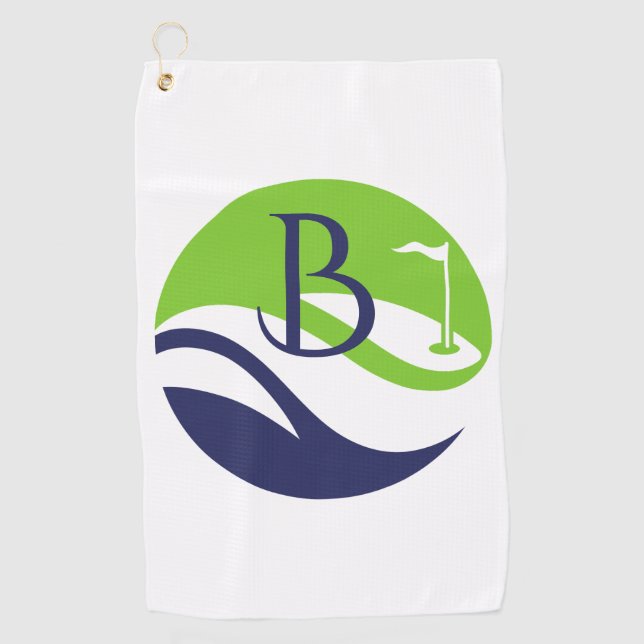 Serviette De Golf Fête des Pères Golf Fairway Monogramme Golf Stylé  (Devant)