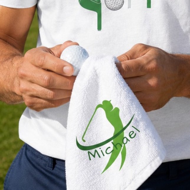 Serviette De Golf Fête des Pères Graphique de Swing Nommé de Style (Créateur téléchargé)