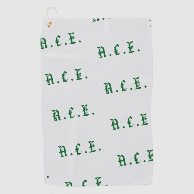 Serviette De Golf Fête des Pères Scramble Golf Papa Monogramme Old E (Devant)