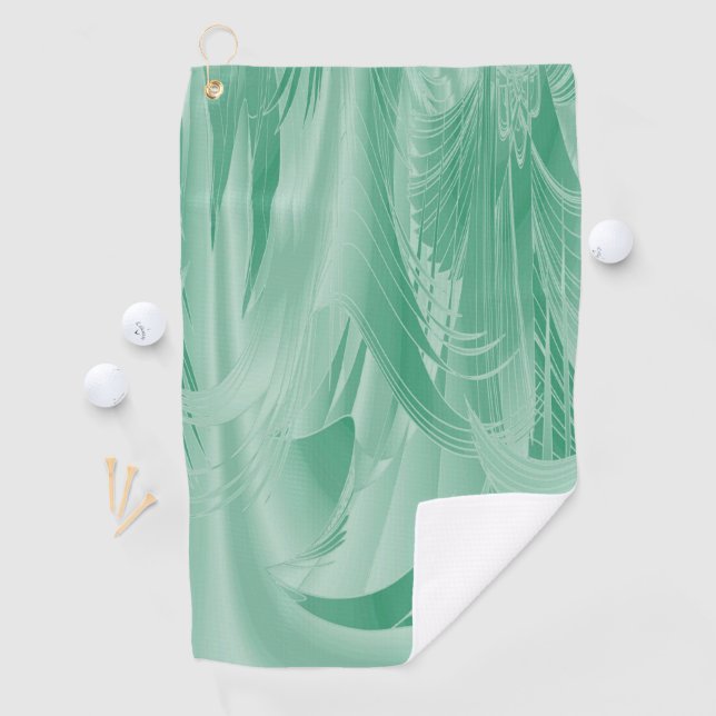 Serviette De Golf Feuillage vert à la menthe (En situation)