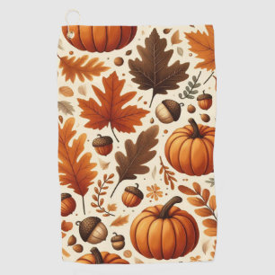 Serviette De Golf feuille/citrouille/cavernes Automne