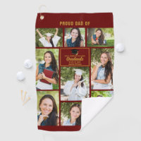 Fier Papa Graduate Photo Collage Maroon Gold