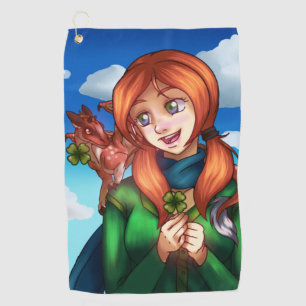 Serviette De Golf Fille chanceuse