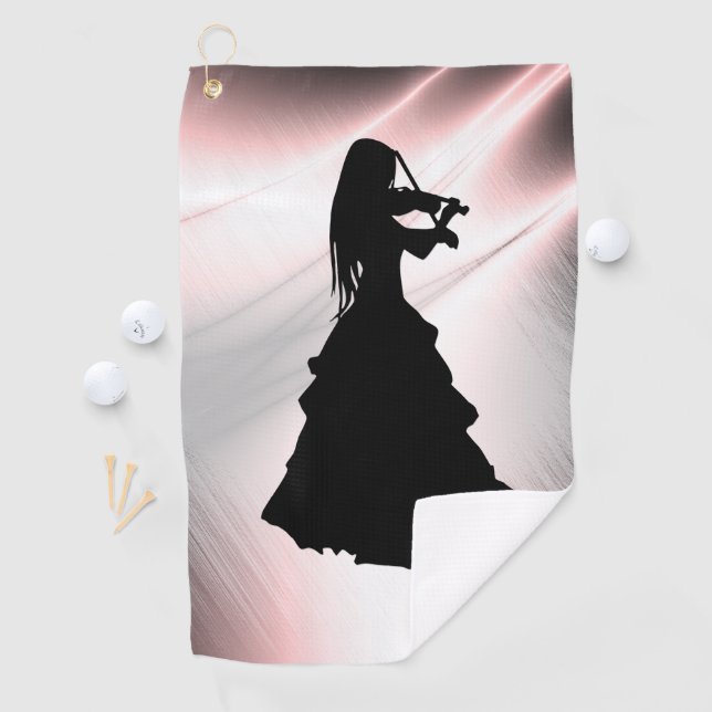 Serviette De Golf Fille Gitane Joue du Violon (En situation)