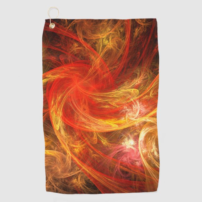 Serviette De Golf Firestorm Art Abstrait (Devant)
