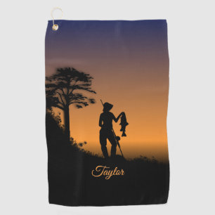 Serviette De Golf Fisher Woman at Dusk Personnel