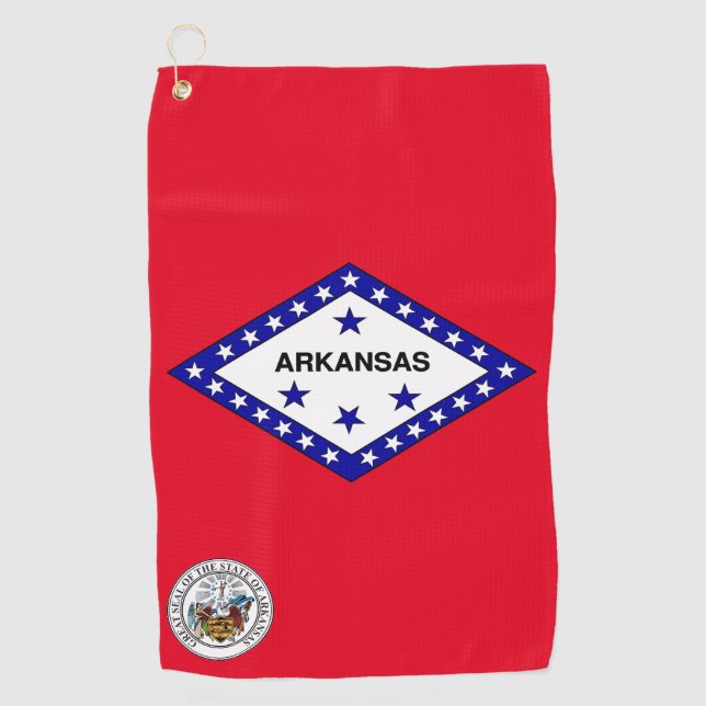 Serviette De Golf Flag de l'Arkansas (Devant)