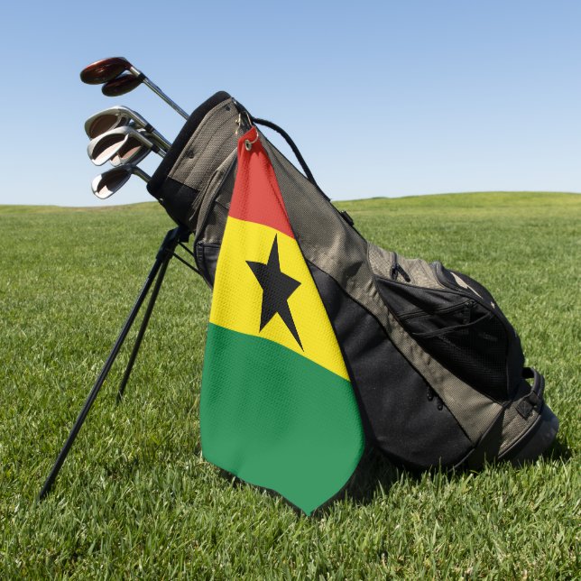 Serviette De Golf Flag du Ghana (Vert)