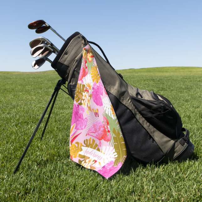 Serviette De Golf Flamant rose Garden Rose (Vert)