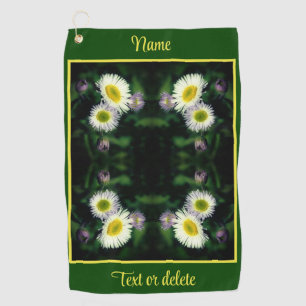 Serviette De Golf Fleabane sauvage Fleur de marguerite Abstraite per