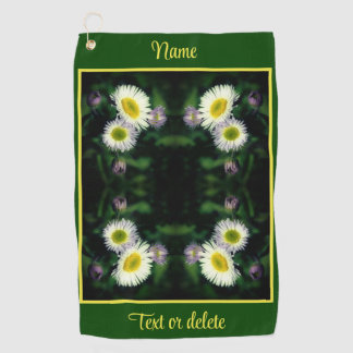 Serviette De Golf Fleabane sauvage Fleur de marguerite Abstraite per