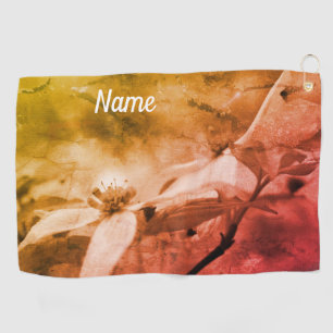 Serviette De Golf Fleur de cornouiller Art personnalisé vintage