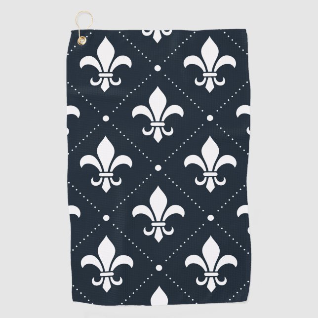 Serviette De Golf Fleur de Lis Motif (Devant)