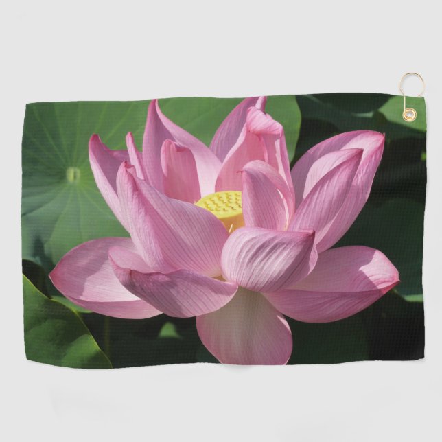 Serviette De Golf Fleur de lotus rose IV (Horizontal)