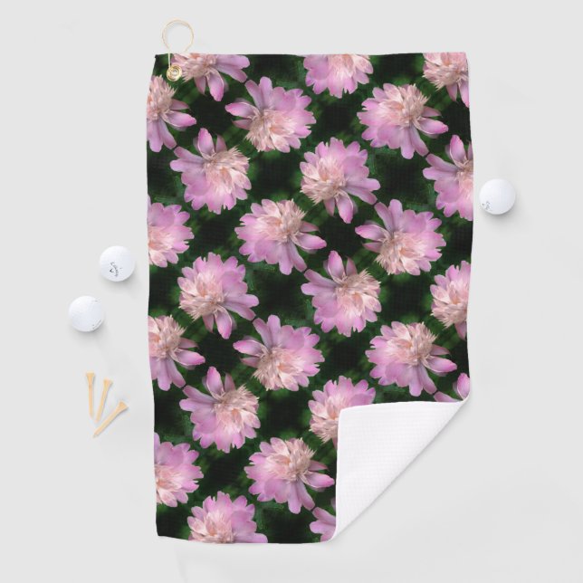 Serviette De Golf Fleur de pivoine en fleurs Motif de la nature (En situation)