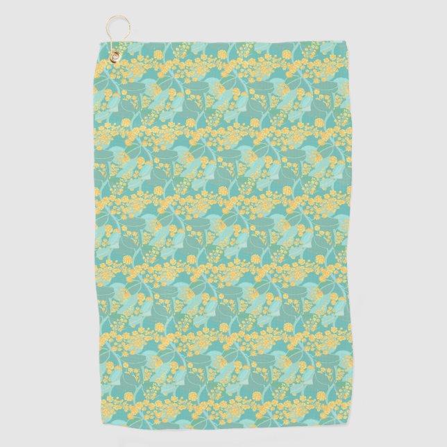 Serviette De Golf Fleurs de bataille australienne (Devant)