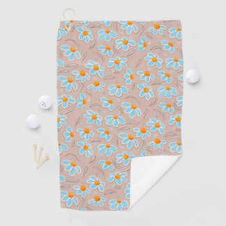 Serviette De Golf Fleurs Heureuses
