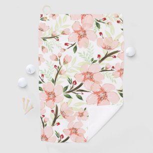 Serviette De Golf Fleurs roses